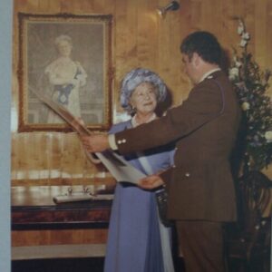 On 12 July 1974, Queen Elizabeth The Queen Mother presented new Colours to the 1st, 2nd, 3rd, and 5th (Volunteer) Battalions of the Royal Anglian Regiment at Tidworth Garrison.