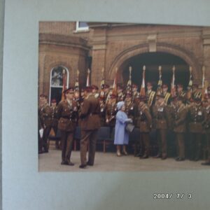 On 12 July 1974, Queen Elizabeth The Queen Mother presented new Colours to the 1st, 2nd, 3rd, and 5th (Volunteer) Battalions of the Royal Anglian Regiment at Tidworth Garrison.