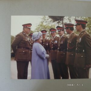 On 12 July 1974, Queen Elizabeth The Queen Mother presented new Colours to the 1st, 2nd, 3rd, and 5th (Volunteer) Battalions of the Royal Anglian Regiment at Tidworth Garrison.