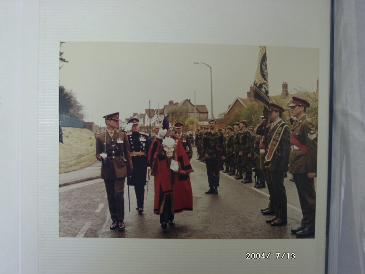 Photo album 1st East Anglian Regiment, Presentation of Colours 30 June 1963.