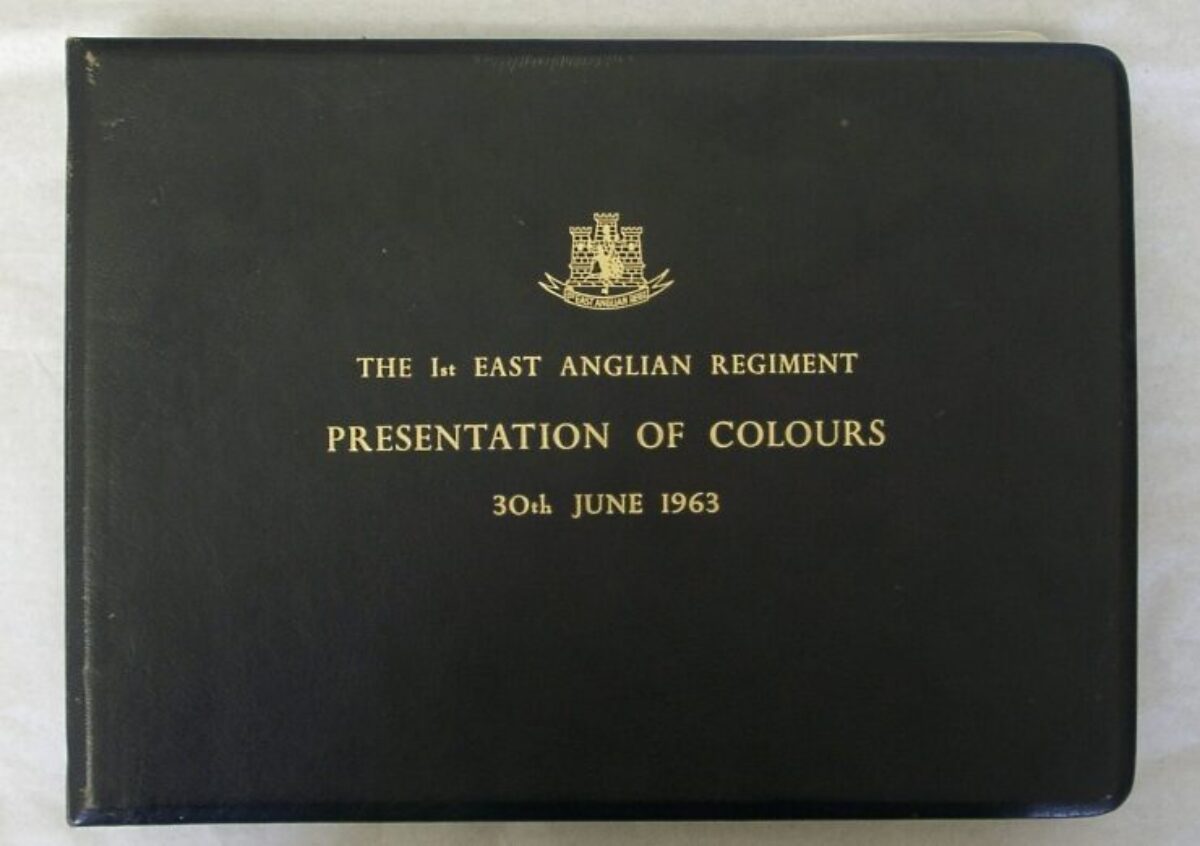 Photo album 1st East Anglian Regt, Presentation of Colours 30 June 1963