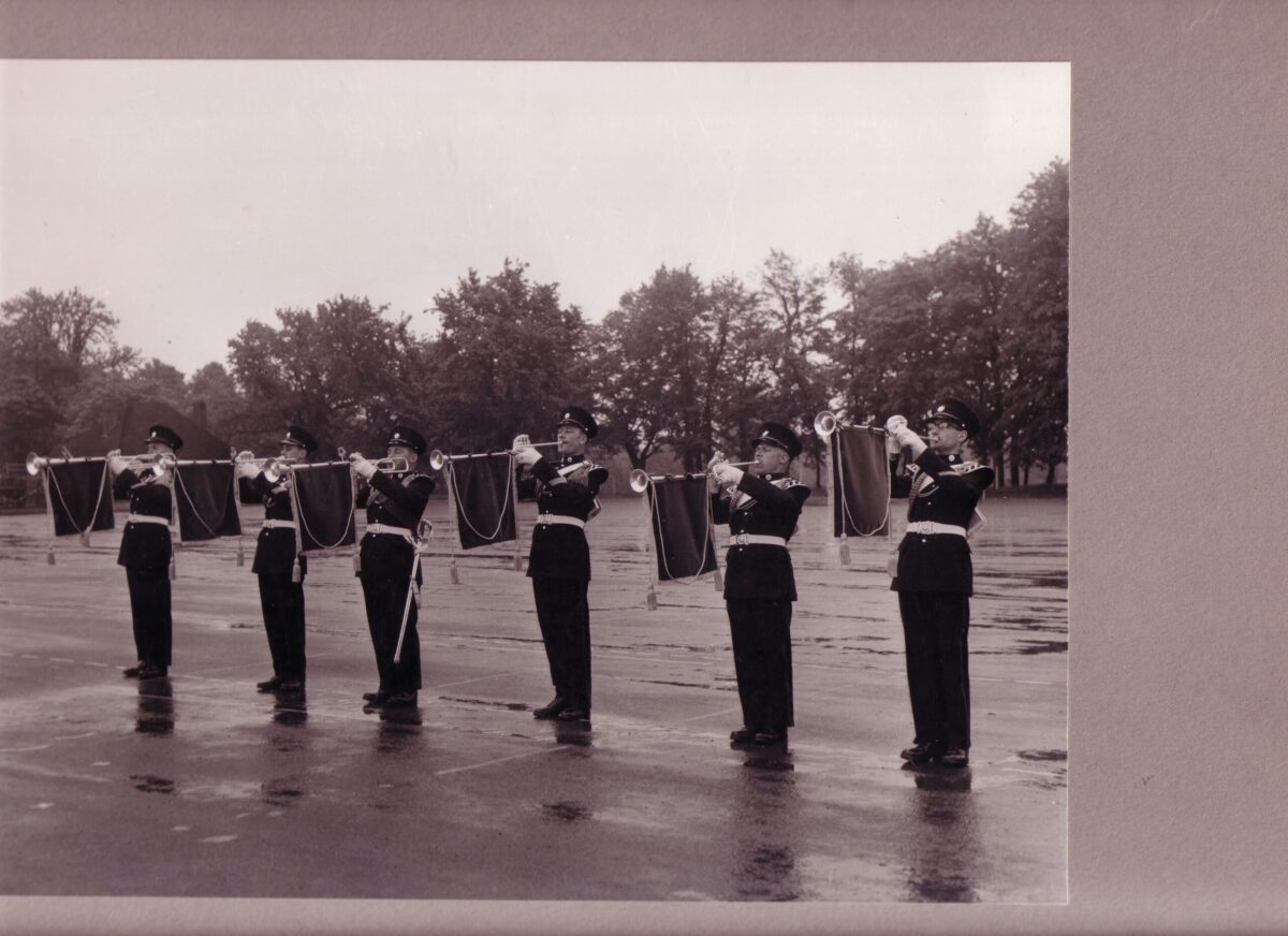 During her visit to Hertford on June 18, 1969, Queen Elizabeth The Queen Mother inspected the 5th (Volunteer) Battalion, The Royal Anglian Regiment. This battalion was heavily associated with the local Bedfordshire and Hertfordshire Regiment territorial forces, for which she served as Colonel-in-Chief During her visit to Hertford on June 18, 1969, Queen Elizabeth The Queen Mother inspected the 5th (Volunteer) Battalion, The Royal Anglian Regiment. This battalion was heavily associated with the local Bedfordshire and Hertfordshire Regiment territorial forces, for which she served as Colonel-in-Chief