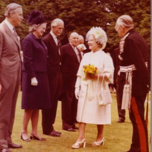 On 12 July 1974, Queen Elizabeth The Queen Mother presented new Colours to the 1st, 2nd, 3rd, and 5th (Volunteer) Battalions of the Royal Anglian Regiment at Tidworth Garrison.