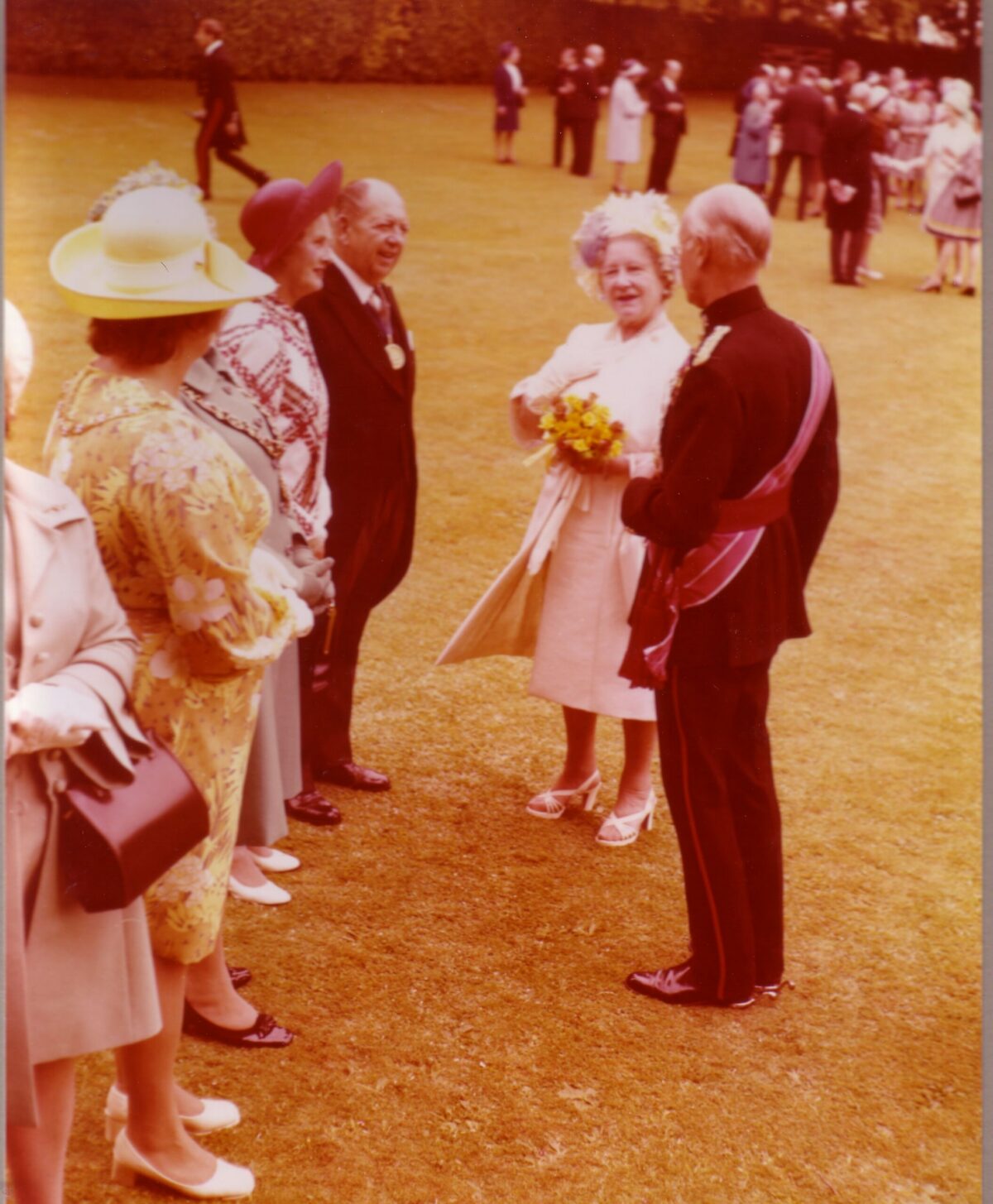 On 12 July 1974, Queen Elizabeth The Queen Mother presented new Colours to the 1st, 2nd, 3rd, and 5th (Volunteer) Battalions of the Royal Anglian Regiment at Tidworth Garrison.