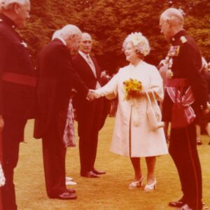 On 12 July 1974, Queen Elizabeth The Queen Mother presented new Colours to the 1st, 2nd, 3rd, and 5th (Volunteer) Battalions of the Royal Anglian Regiment at Tidworth Garrison.
