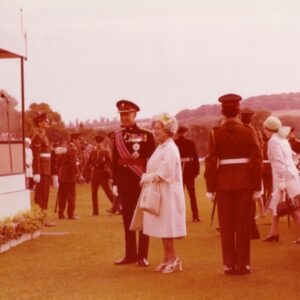 On 12 July 1974, Queen Elizabeth The Queen Mother presented new Colours to the 1st, 2nd, 3rd, and 5th (Volunteer) Battalions of the Royal Anglian Regiment at Tidworth Garrison. On 12 July 1974, Queen Elizabeth The Queen Mother presented new Colours to the 1st, 2nd, 3rd, and 5th (Volunteer) Battalions of the Royal Anglian Regiment at Tidworth Garrison.