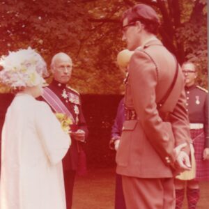 On 12 July 1974, Queen Elizabeth The Queen Mother presented new Colours to the 1st, 2nd, 3rd, and 5th (Volunteer) Battalions of the Royal Anglian Regiment at Tidworth Garrison. On 12 July 1974, Queen Elizabeth The Queen Mother presented new Colours to the 1st, 2nd, 3rd, and 5th (Volunteer) Battalions of the Royal Anglian Regiment at Tidworth Garrison.
