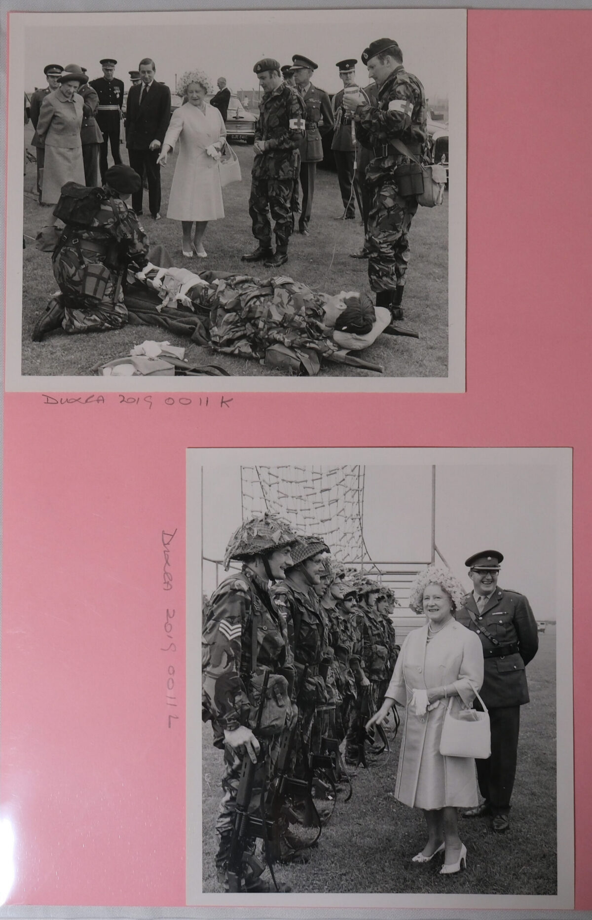 On 12 July 1974, Queen Elizabeth The Queen Mother presented new Colours to the 1st, 2nd, 3rd, and 5th (Volunteer) Battalions of the Royal Anglian Regiment at Tidworth Garrison.