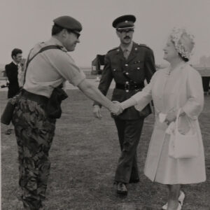 On 12 July 1974, Queen Elizabeth The Queen Mother presented new Colours to the 1st, 2nd, 3rd, and 5th (Volunteer) Battalions of the Royal Anglian Regiment at Tidworth Garrison. On 12 July 1974, Queen Elizabeth The Queen Mother presented new Colours to the 1st, 2nd, 3rd, and 5th (Volunteer) Battalions of the Royal Anglian Regiment at Tidworth Garrison.