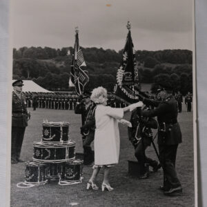 On 12 July 1974, Queen Elizabeth The Queen Mother presented new Colours to the 1st, 2nd, 3rd, and 5th (Volunteer) Battalions of the Royal Anglian Regiment at Tidworth Garrison. On 12 July 1974, Queen Elizabeth The Queen Mother presented new Colours to the 1st, 2nd, 3rd, and 5th (Volunteer) Battalions of the Royal Anglian Regiment at Tidworth Garrison.