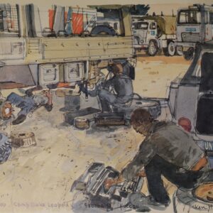 Royal Anglian Regiment Soldiers in Cyprus Sketch Book by Ken Howard Royal Anglian Regiment Soldiers in Cyprus Sketch Book by Ken Howard