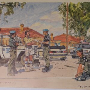Royal Anglian Regiment Soldiers in Cyprus Sketch Book by Ken Howard Royal Anglian Regiment Soldiers in Cyprus Sketch Book by Ken Howard