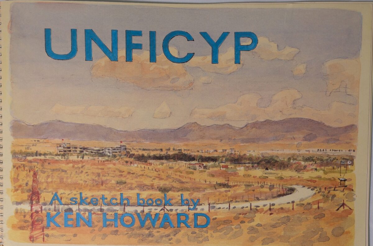 Royal Anglian Regiment Soldiers in Cyprus Sketch Book by Ken Howard