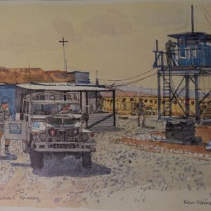Royal Anglian Regiment Soldiers in Cyprus Sketch Book by Ken Howard