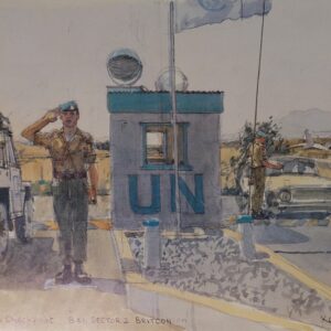 Royal Anglian Regiment Soldiers in Cyprus Sketch Book by Ken Howard