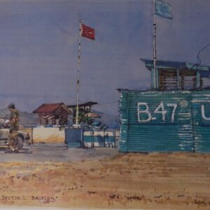 Royal Anglian Regiment Soldiers in Cyprus Sketch Book by Ken Howard