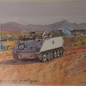 Royal Anglian Regiment Soldiers in Cyprus Sketch Book by Ken Howard