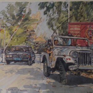 Royal Anglian Regiment Soldiers in Cyprus Sketch Book by Ken Howard