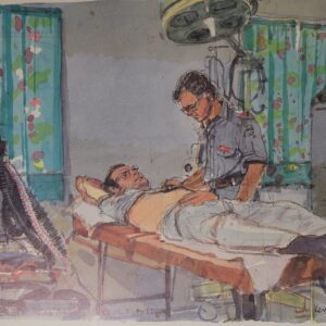 Royal Anglian Regiment Soldiers in Cyprus Sketch Book by Ken Howard