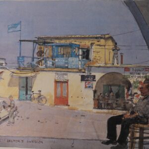 Royal Anglian Regiment Soldiers in Cyprus Sketch Book by Ken Howard