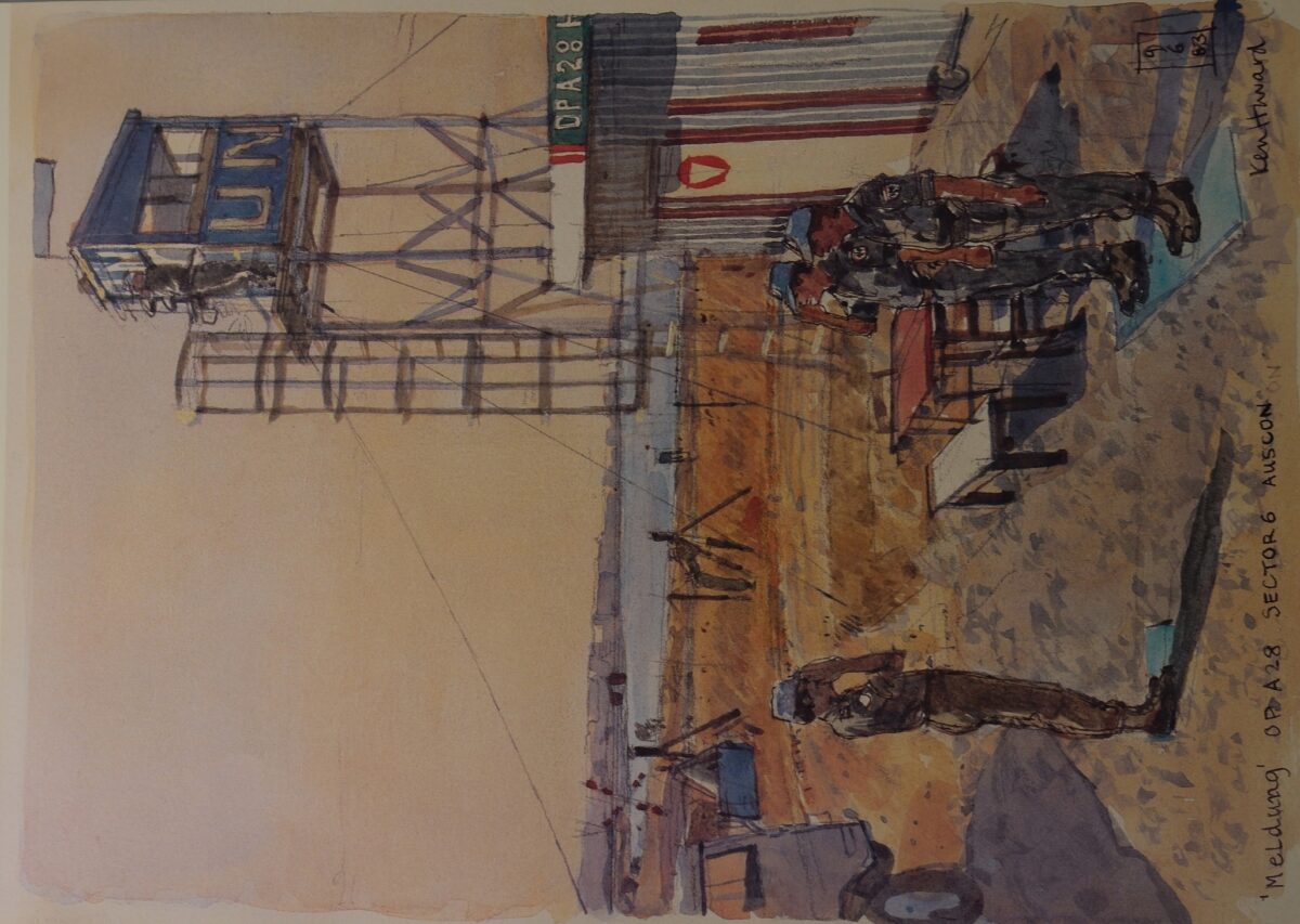 Royal Anglian Regiment Soldiers in Cyprus Sketch Book by Ken Howard Royal Anglian Regiment Soldiers in Cyprus Sketch Book by Ken Howard