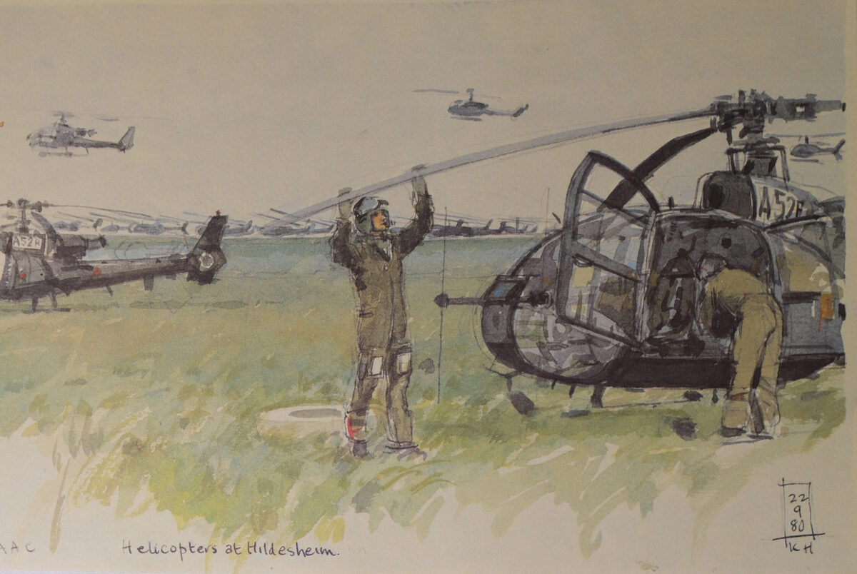 Royal Anglian Regiment.  Exercise Crusader Spearpoint 80. A sketch book by Ken Howard.