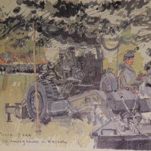 Royal Anglian Regiment.  Exercise Crusader Spearpoint 80. A sketch book by Ken Howard.