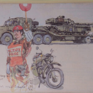 Royal Anglian Regiment.  Exercise Crusader Spearpoint 80. A sketch book by Ken Howard.