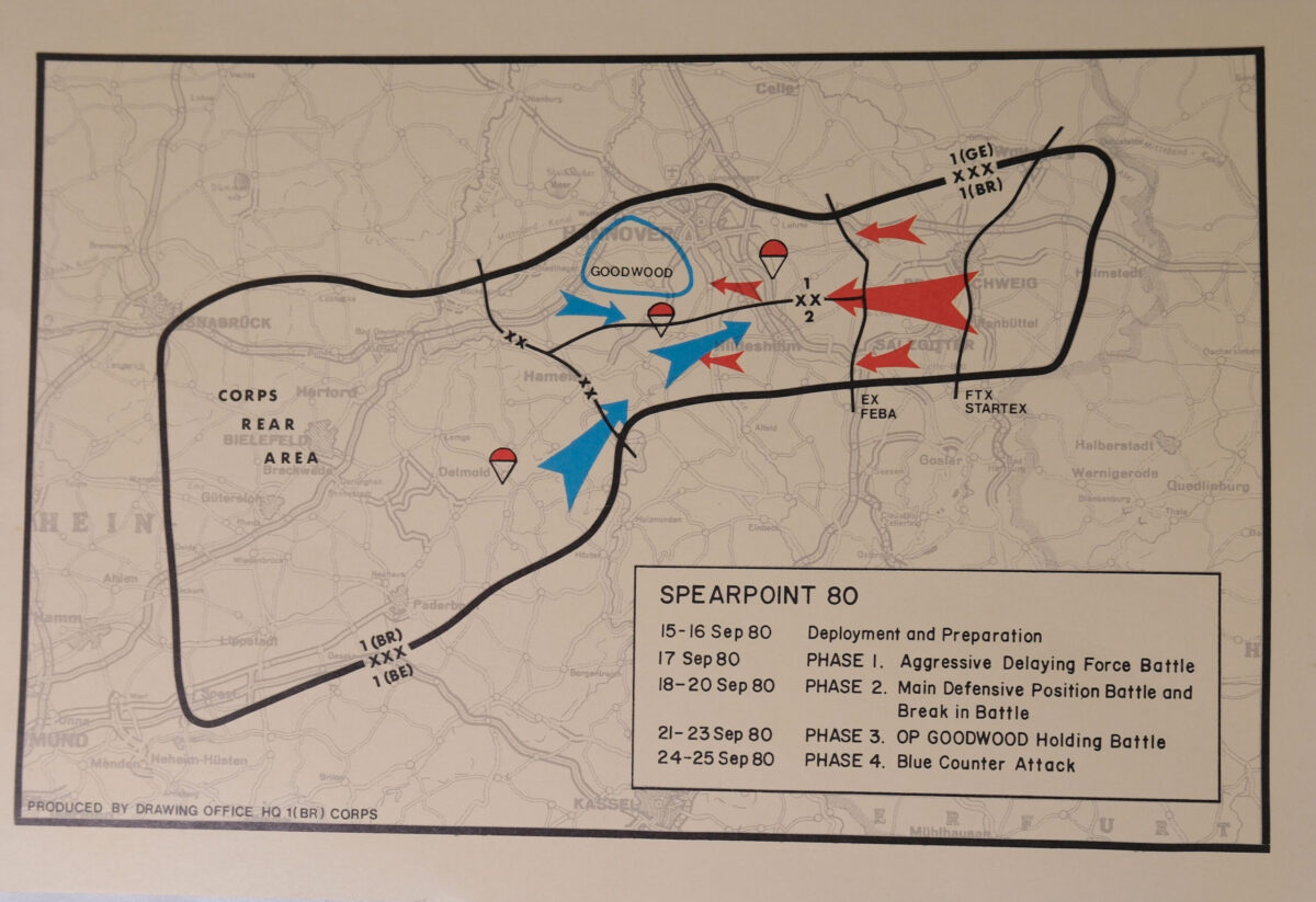 Royal Anglian Regiment.  Exercise Crusader Spearpoint 80. A sketch book by Ken Howard.