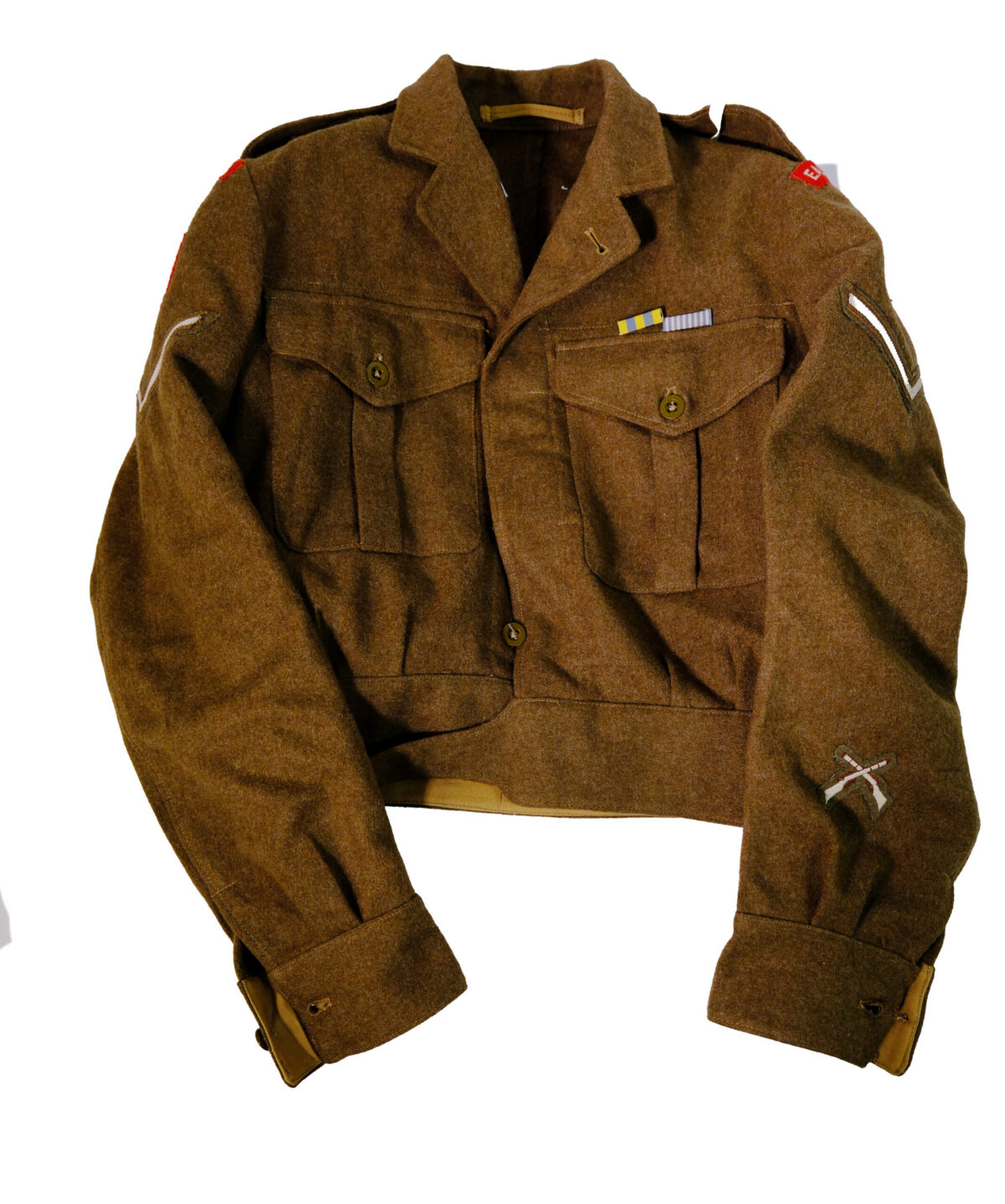 Royal Anglian Regiment. 1937 or 1940 Pattern British Army Battledress Blouse in khaki wool