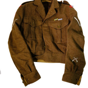 Royal Anglian Regiment. 1937 or 1940 Pattern British Army Battledress Blouse in khaki wool