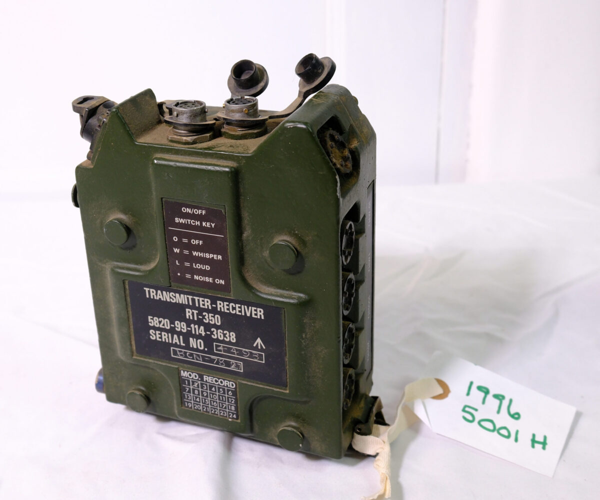 Clansman RT-350 (PRC-350), a British military VHF/FM man-pack radio used for ground-to-ground communication at the platoon level. Clansman RT-350 (PRC-350), a British military VHF/FM man-pack radio used for ground-to-ground communication at the platoon level.