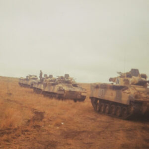 British Army FV510 Warrior tracked infantry fighting vehicles