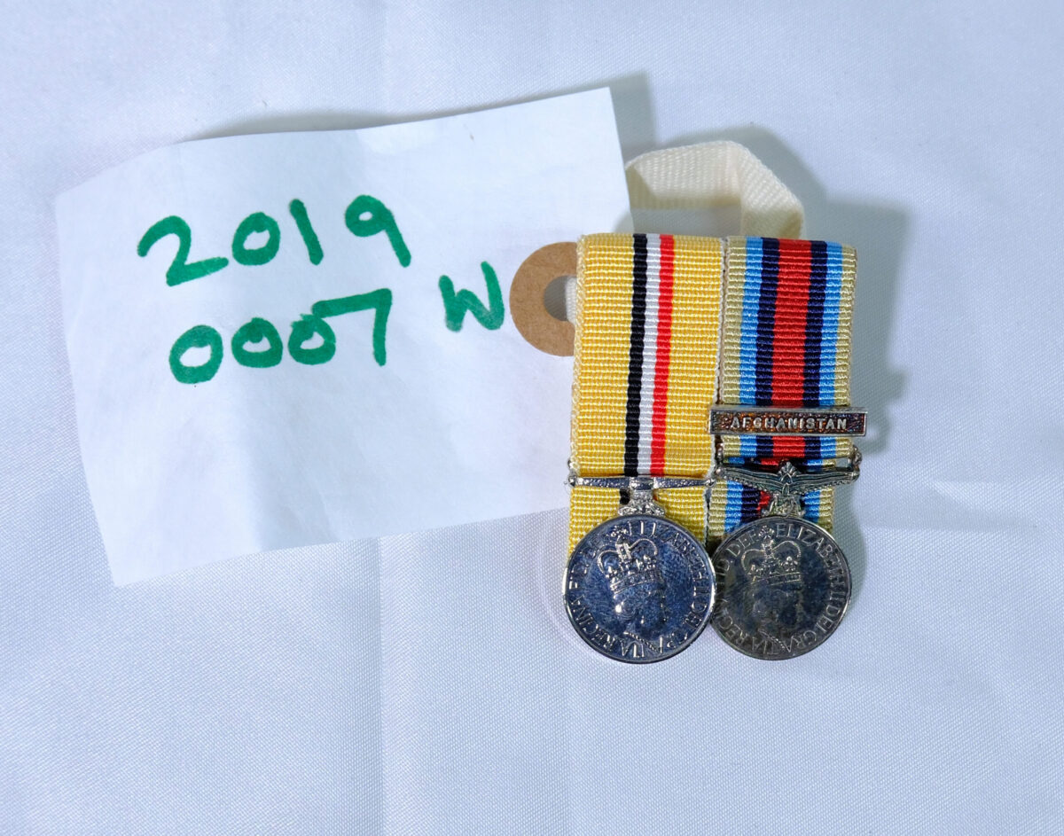 Gulf Medal (Op Granby) and the Operational Service Medal for Afghanistan.