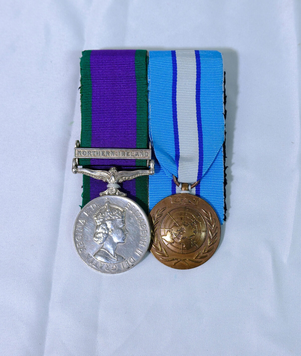British military medal pair featuring a General Service Medal 1962 with the 