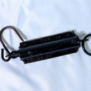 Spring Balance Pocket Scale, a portable hanging spring scale traditionally used for weighing items like mail, fish, or luggage Spring Balance Pocket Scale, a portable hanging spring scale traditionally used for weighing items like mail, fish, or luggage