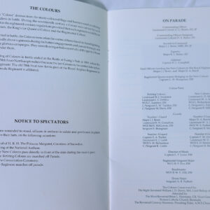 Presentation of New Colours to the Bermuda Regiment 2 November 1990. Official programme. Presentation of New Colours to the Bermuda Regiment 2 November 1990. Official programme.