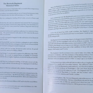 Presentation of New Colours to the Bermuda Regiment 2 November 1990. Official programme.