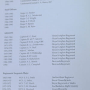 Presentation of New Colours to the Bermuda Regiment 2 November 1990. Official programme.