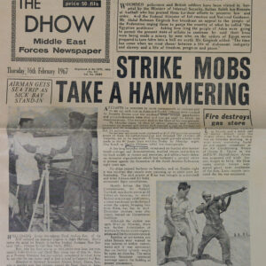 The Dhow newspaper from 1967 The Dhow newspaper from 1967