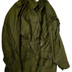 British Army 1960 Pattern Combat Smock, featuring a distinctive olive green flat color and a stitched collar British Army 1960 Pattern Combat Smock, featuring a distinctive olive green flat color and a stitched collar